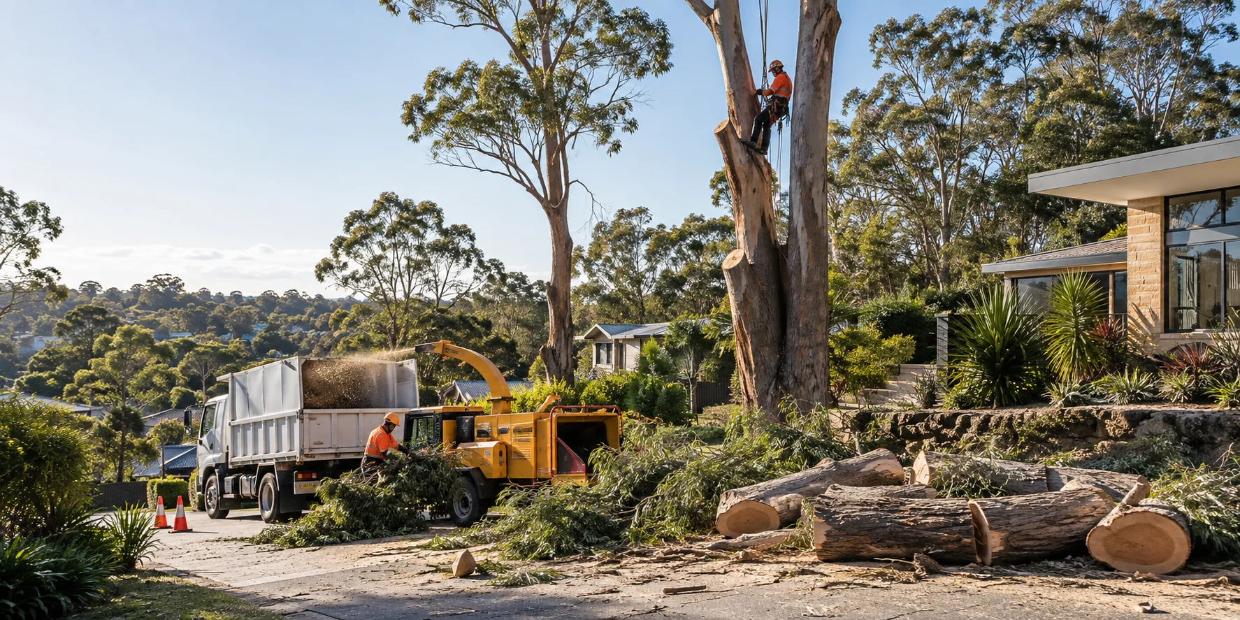 Illustration of domestic tree removal works