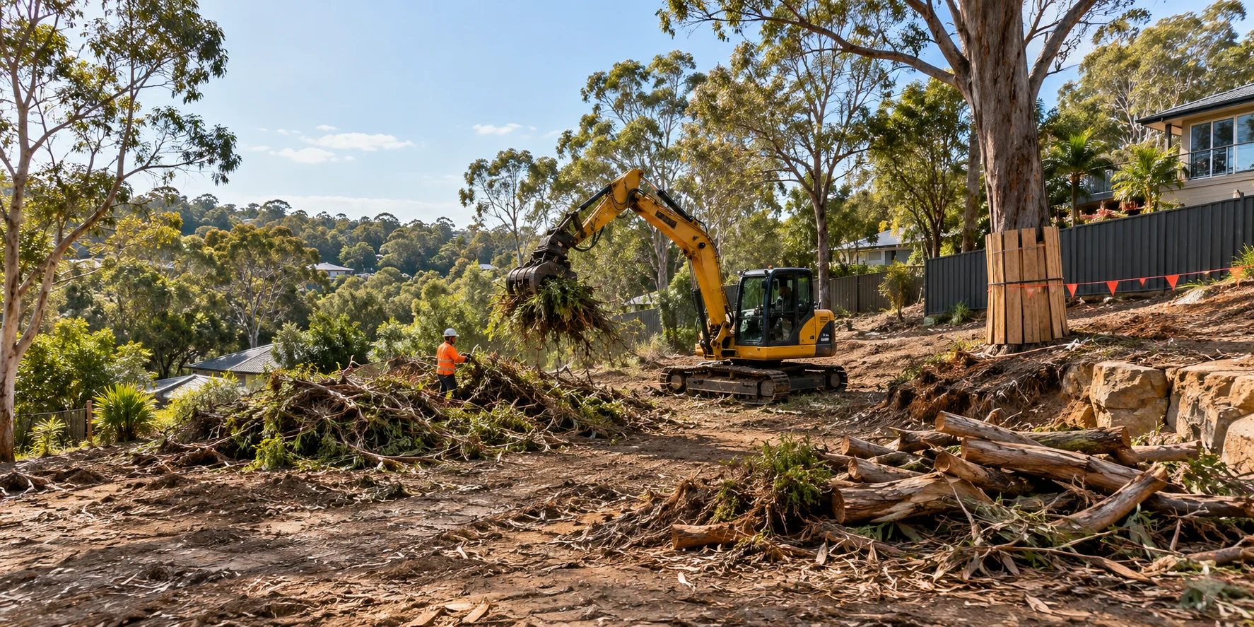 Illustration of land clearing works