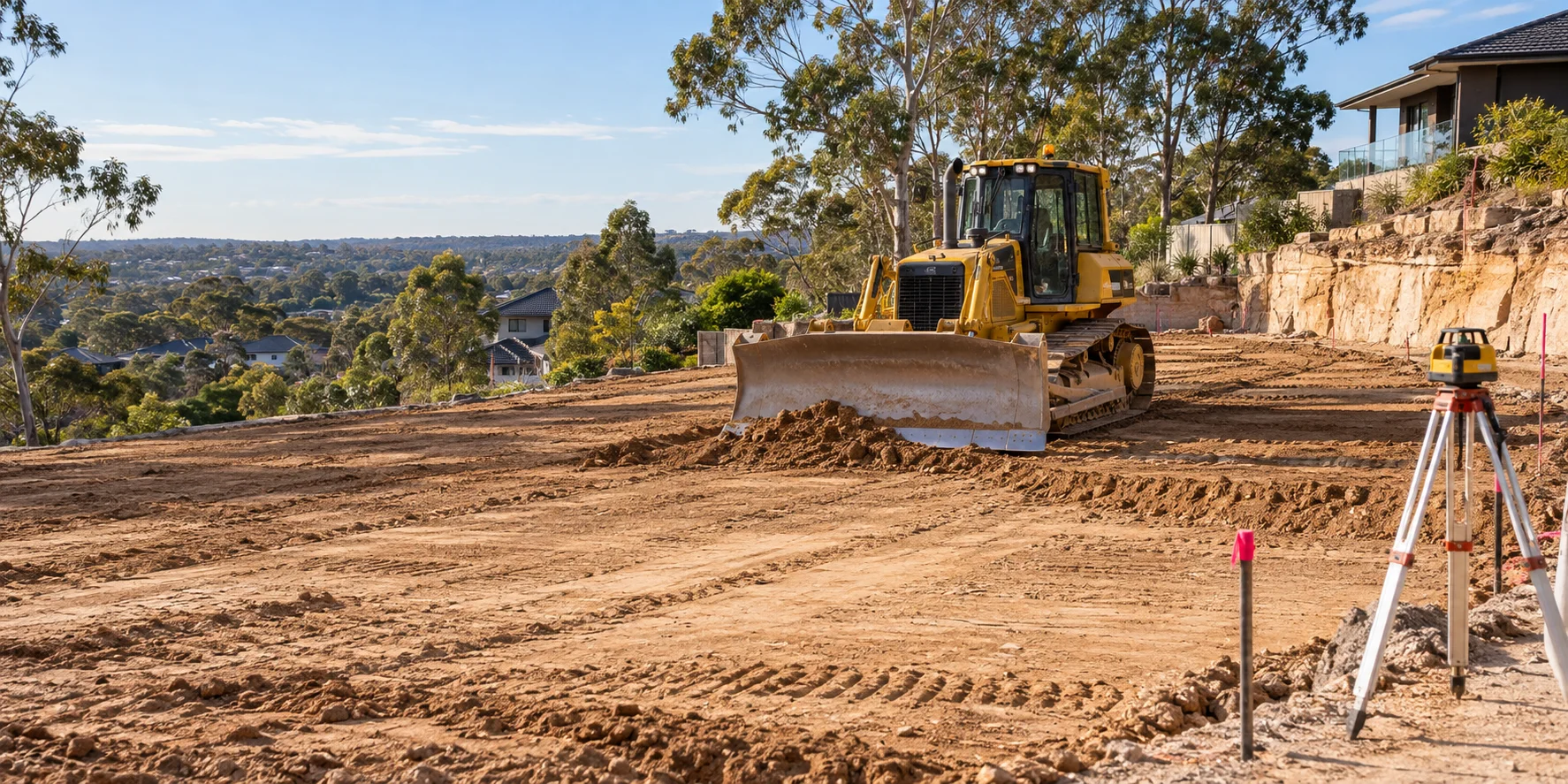 Illustration of levelling & grading works