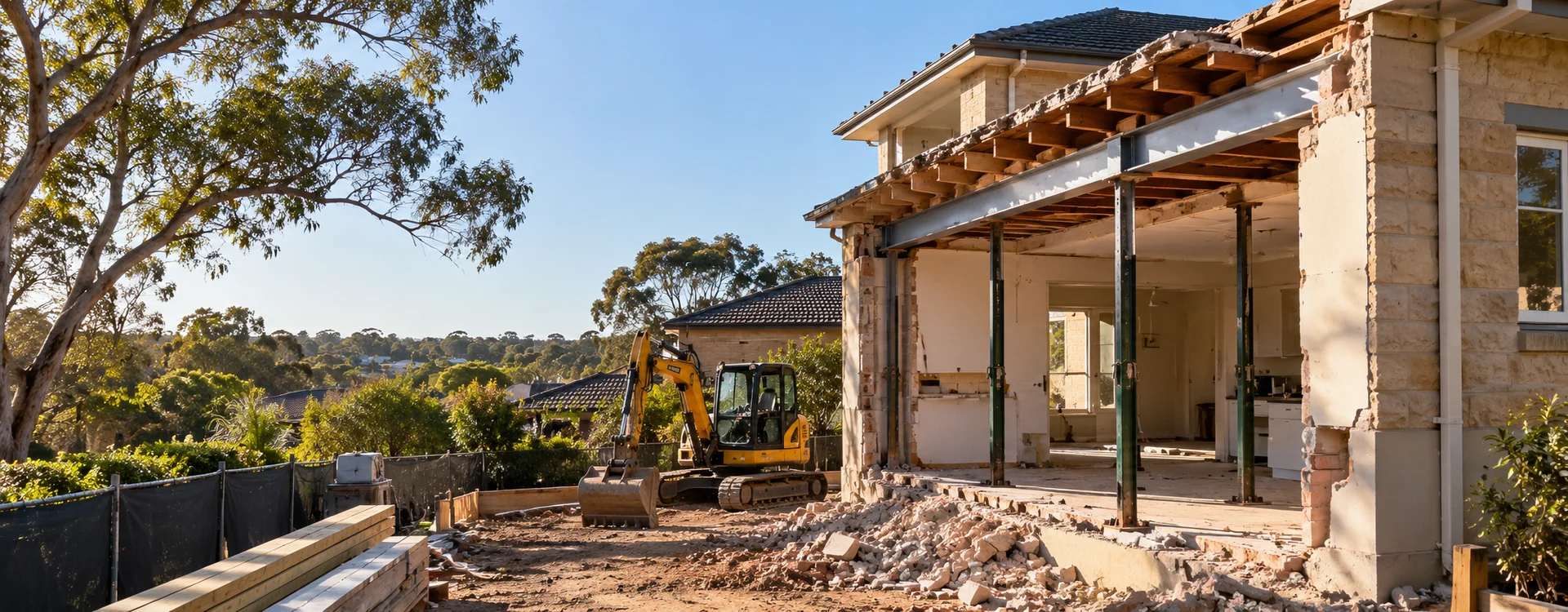 Illustration of partial demolition works