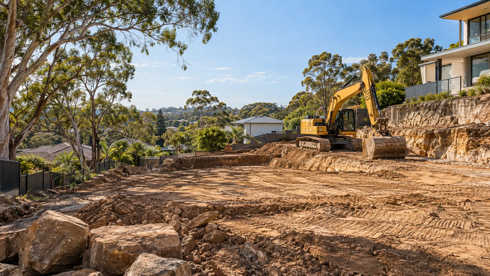 Illustration of residential earthworks works
