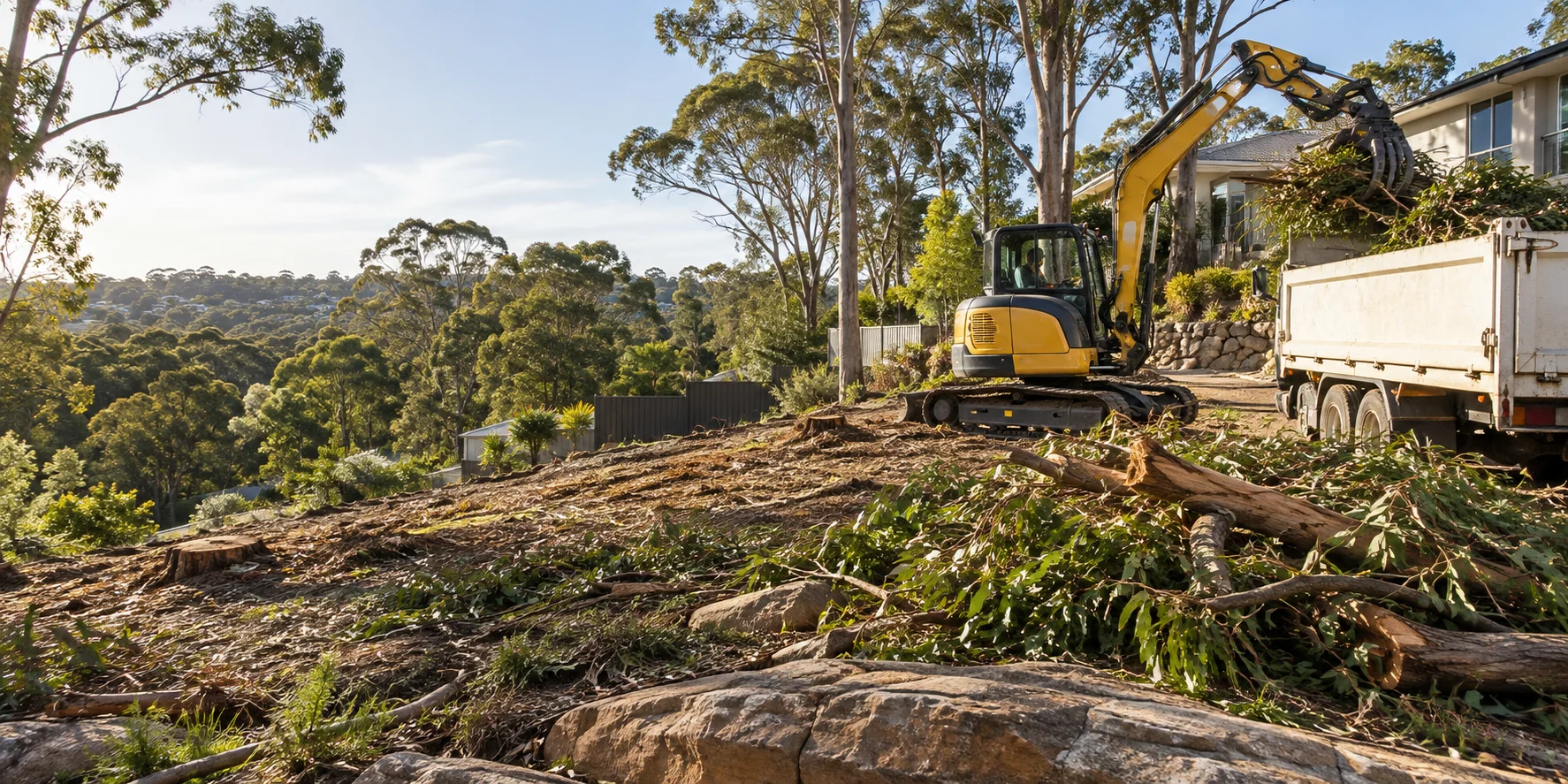 Illustration of vegetation removal works